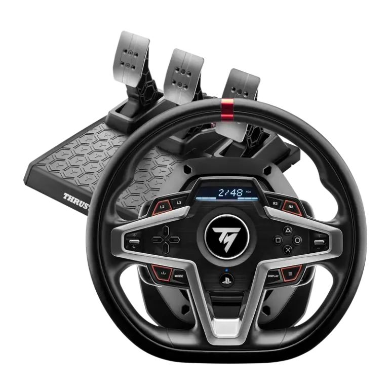 Thrustmaster T248 wheel with telemetry display