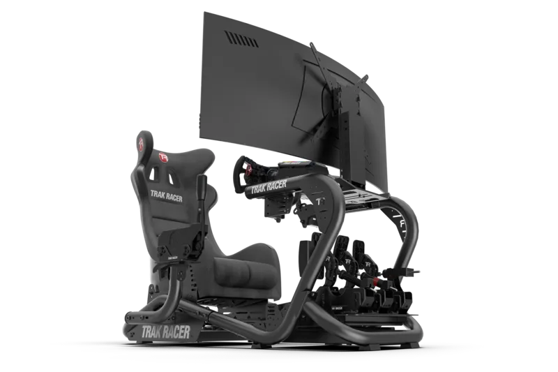 Trak Racer TR8 Pro cockpit with integrated monitor mount